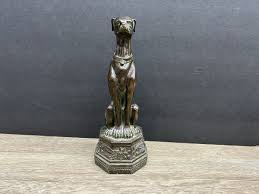 Vintage Greyhound Whippet Spelter Dog Statue Art Deco Period ...