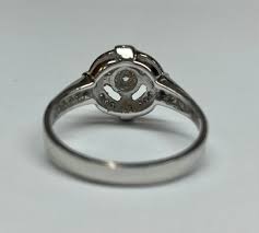Vintage 14K White Gold Diamond Engagement Ring - Art Deco ...