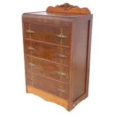 Vintage Late Art Deco Mahogany Tallboy Waterfall Dresser Chest Drawers Bakelite at 1stDibs | 1940s waterfall dresser, vintage waterfall dresser, art deco waterfall dresser