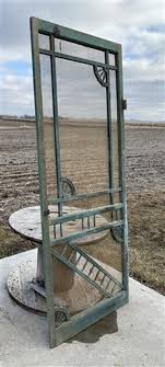 Green Screen Porch Door, (34x84) Vintage Wood Screen Door ...
