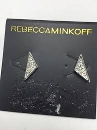 $38 Rebecca Minkoff Jewelry Caged Silver Crystal Pave Earrings RM18 | eBay