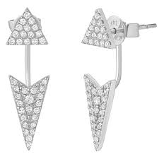 Triangle and Arrowhead Ear Jackets | Diamond Earrings | Liven – Liven Company