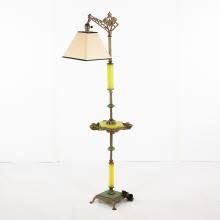 Sold at Auction: Art Deco Bridge Ashtray Floor Lamp Jadeite ...