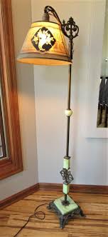 Antique Art Deco Jadeite Bridge Floor Lamp w/ Original ...