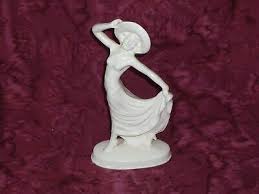 Antique Flower Frog Deco Figurine Dancer Lady Flapper ...