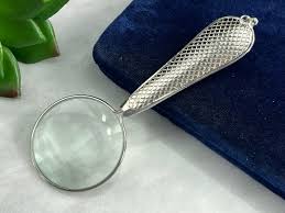 Magnifying Glass Necklace Pendant - Silver Tone, Magnifier ...