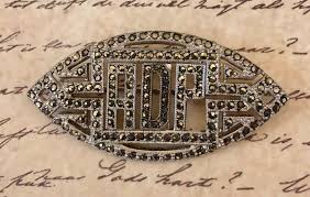 Vintage Sterling Silver ADP Marcasite Initial Brooch 371 - Etsy