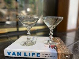 2 Vintage BEADED BASE Coupe Cordial Glasses After Dinner Martini Drambuie Scotch Drink With History - Etsy