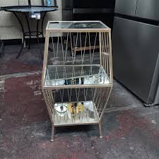 πSOLDπMetal 3-tiered mirrored side table 15.75"width x ...
