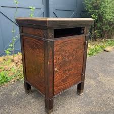 Antique 1930's Industrial Steel Faux Wood Grain Cabinet With Key, Metal General Fireproofing Company Side Table - Etsy