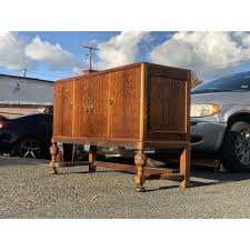 19th Century English Welsh Antique Oak Cabinet Sideboard ...