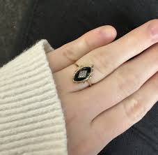 10K Ladies Onxy Diamond Ring Size 6 - Betty's Birdsall ...