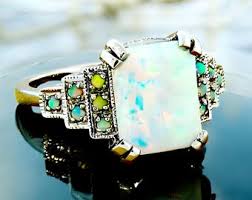 Vintage Filigree Opal Ring: 2.50 Carat 925 Sterling Silver ...