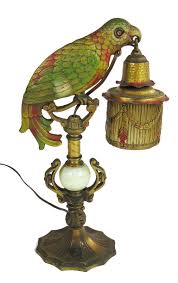 Pair of Cast Iron Parrot Lamps at 1stDibs | antique parrot ...