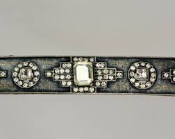 Vintage Art Deco Style Bar Pin Brooch Rhinestones - Etsy