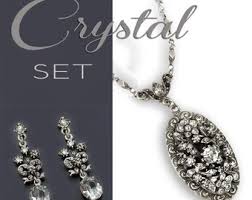 Garnet Necklace and Earrings Set, Red Necklace, Garnet ...