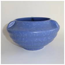 Rumrill Art Deco Dutch Blue Stipple Glaze Vase. For Sale at ...