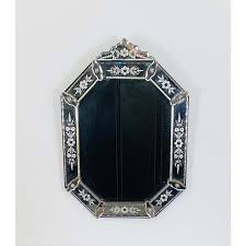 Louis XIV Glazing Bead Mirror in Engraved Glass, 1850 | Chairish