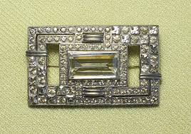 ART DECO French Pin, Clear Rhinestones, Well Made, Quality Piece, Glittery, Trombone Clasp, A-1 Condition - Etsy Canada