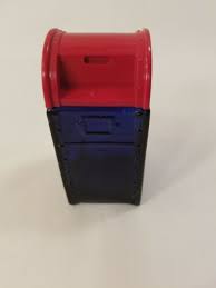 VINTAGE AVON COBALT BLUE GLASS MAILBOX BRAVO ...