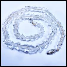 Vintage Rock Crystal Graduated Cone Shaped Bead Necklace. For Sale at Ruby Lane