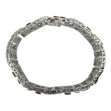 18K Diamond and Ruby Bracelet For Sale at 1stDibs