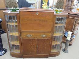 Vintage Oak Secretary Bookcase - Valley 65 Antiques