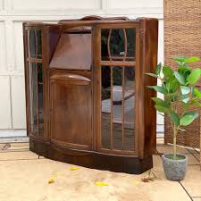 Antique TC Dunning Art Deco Secretary Display Bookcase – The ...