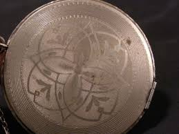 20's Art Deco Mirror Powder Puff Compact Engine Turned Silver Case Pave Diamond - Etsy