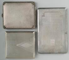 Sold at Auction: 3 ANTIQUE PRESENTATION CIGARETTE CASE LOT