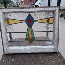 MULTI COLORED CROSS STAINED GLASS WINDOWS — Lots of Furniture