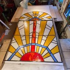 Art Glass by Design - Finally this beautiful 1920's #artdeco #sun is one piece and has gone off to the glazers to be encapsulated in glass then put into a double glazing