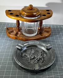 Pipe Stand, Humidor and Ashtray | EstateSales.org