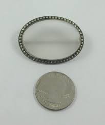 Germany Art Deco Sterling Silver Frosted Quartz Marcasite ...