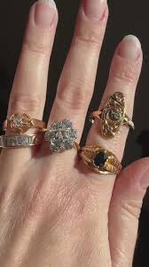 Antique VICTORIAN Natural SAPPHIRE 14k Gold Solitaire Ring ...