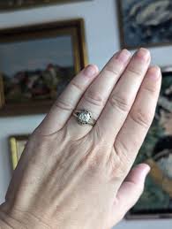 Antique Art Deco Diamond & White Gold Ring // Wonderful ...