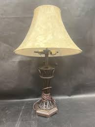 Sold at Auction: 2x Craftsman Collection Wrought Iron Table Lamp