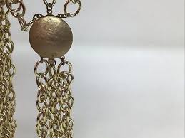 Triple Strand Gold Tone Chain Choker Necklace 15” Gold Tone ...