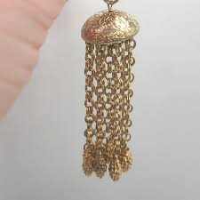 Vintage Chandelier Necklace Pinecones 22" | eBay