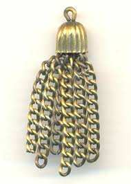34x6mm Antique Brass Ox Chain Tassels-0516-65