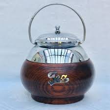 1930s Art Deco Tea Caddy, Oak Wood & Chrome With Bakelite Lining. - Etsy