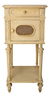 Louis XVI French Bedside Table Patinated Wood, Marble Top ...