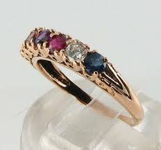 9CT 9K ROSE GOLD REGARDS ETERNITY ART DECO INS BAND PING FREE RESIZE | eBay