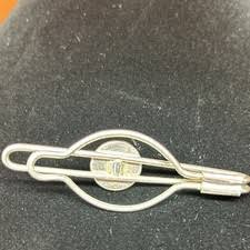 Glass Silver Tie Tie Bars/Clips for Men for sale | eBay