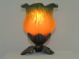 Tulip Accent Lamp Green Amber - Memory Lamps of Beverly