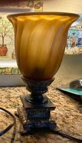 Última! Preciosa lámpara vintage de cristal ámbar. - Etsy España