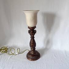 Vintage Unique Torchiere Lamp W Ivory Vase Shade, Vintage ...