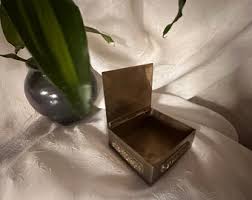 Unique Chinese Brass Trinket Dish With Enamel Design / Rare Antique Brass and Enamel Trinket Box With Original Marking - Etsy