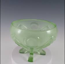 Sowerby #2570 Art Deco 1930's Frosted Green Glass Posy Vase ...