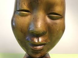 MUSEUM QUALITY ANTIQUE JAPANESE THEATER NOH MASK EXCEPTIONAL BEAUTY ON STAND | eBay